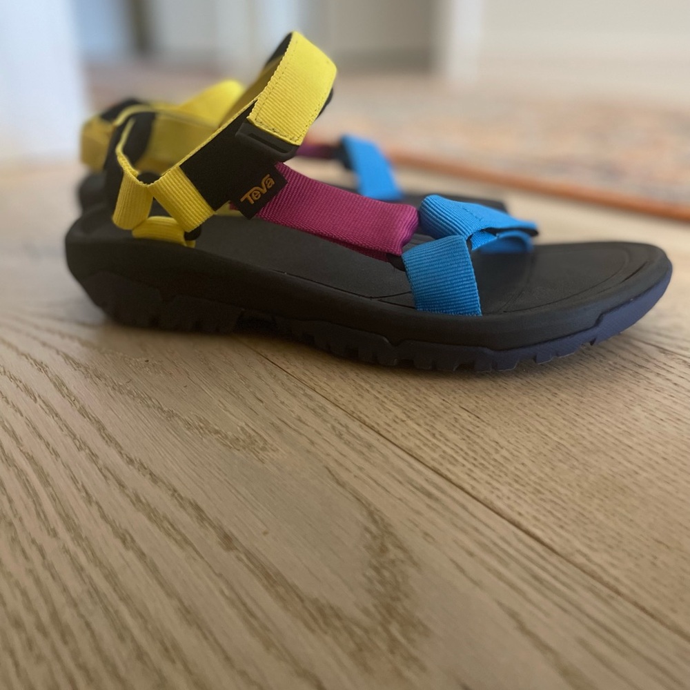 NEW Teva Yellow and Blue Outdoor Sandals - Picture 2 of 4